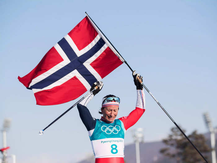 Norwegian skier Marit Bjørgen has earned 15 medals across five Olympic Games.