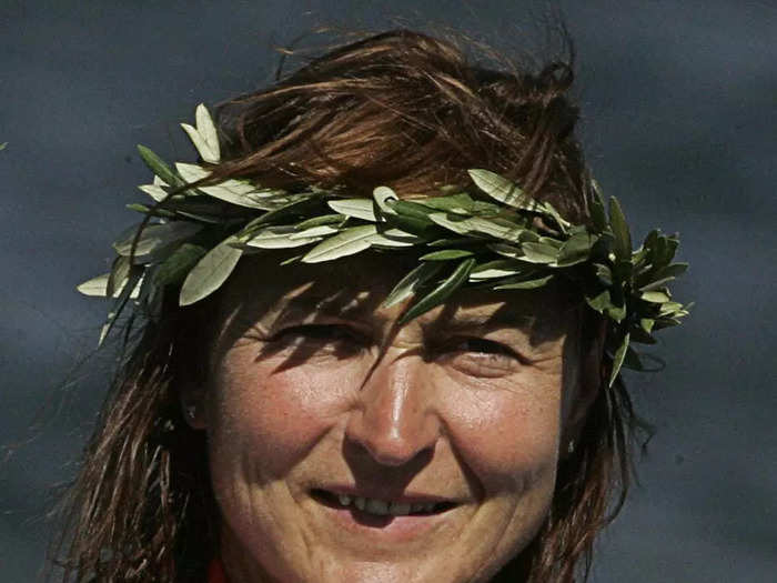 German kayaker Birgit Fischer won 12 medals, including her eighth and final gold in 2004 at the age of 42.