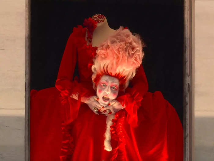 Marie Antoinette, complete with a severed head, opened up a heavy-metal performance.  