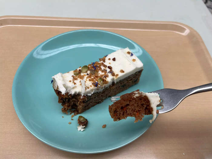 I also had a slice of carrot cake, which was priced at £4.50 ($5.80). It was moist and the frosting was delicious.