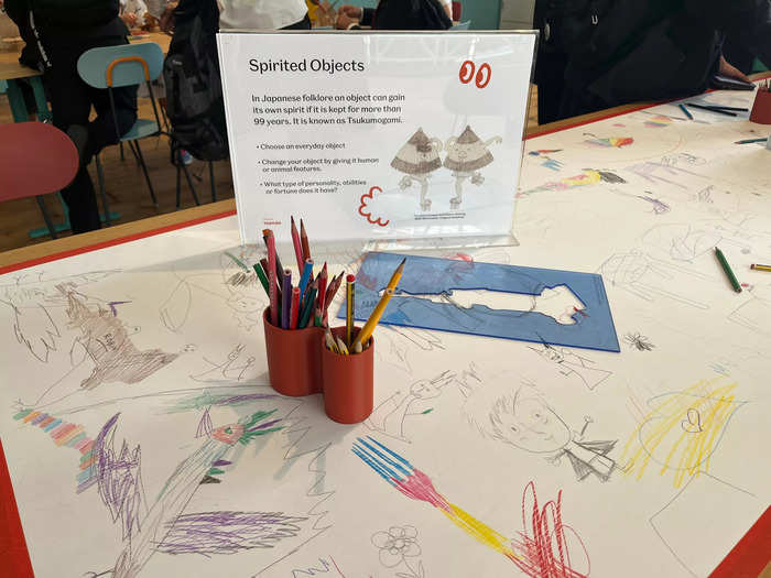 The exhibit was informative and inspires young people to take the information and use it creativity. There were also multiple spaces for kids to draw and design.