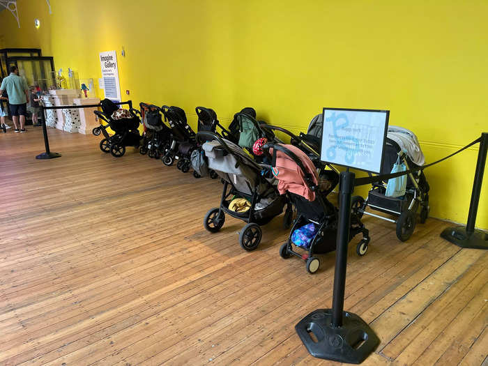 Upon entering, the museum offered multiple stations where parents can park their strollers, maximizing accessibility for those with young children. 