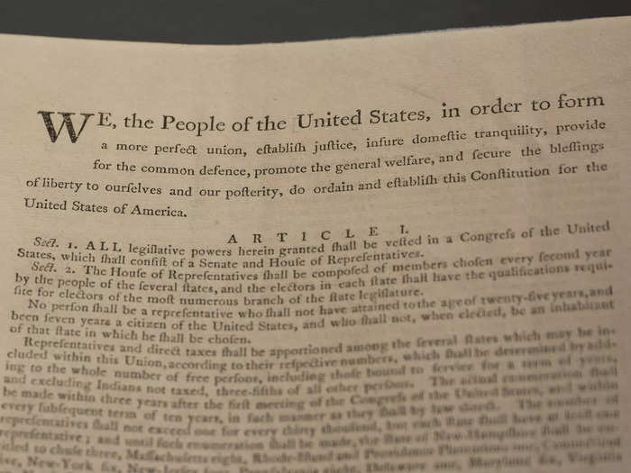 3. A $43 million first edition US Constitution