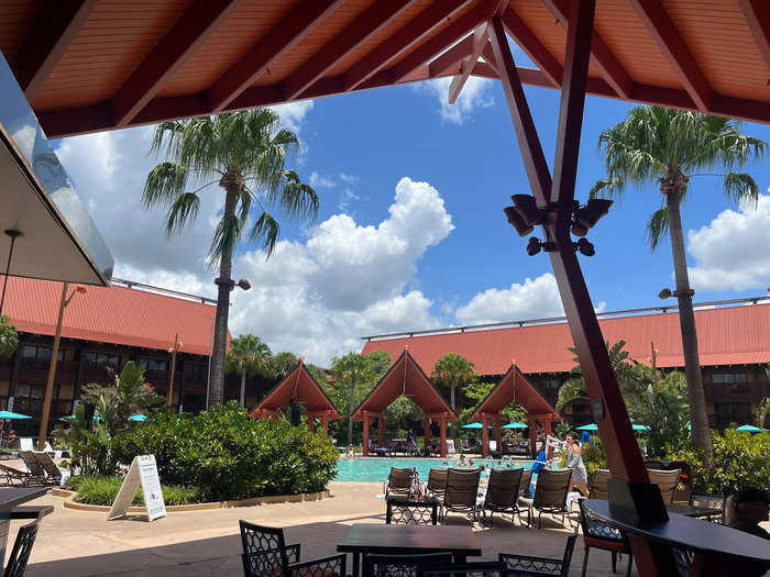 Before our room was ready we hung out at one of the hotel pools. 