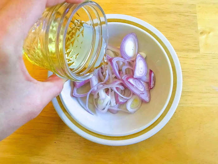 I macerated the shallots, which didn