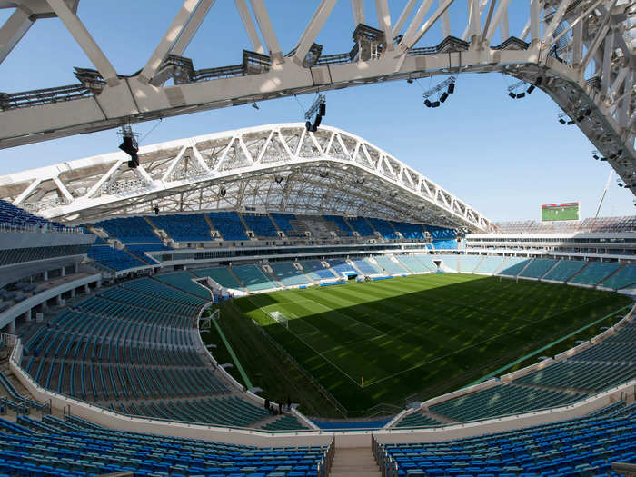 The Fisht Stadium was originally a dome, but it was converted to an open-air stadium for the 2018 FIFA World Cup.