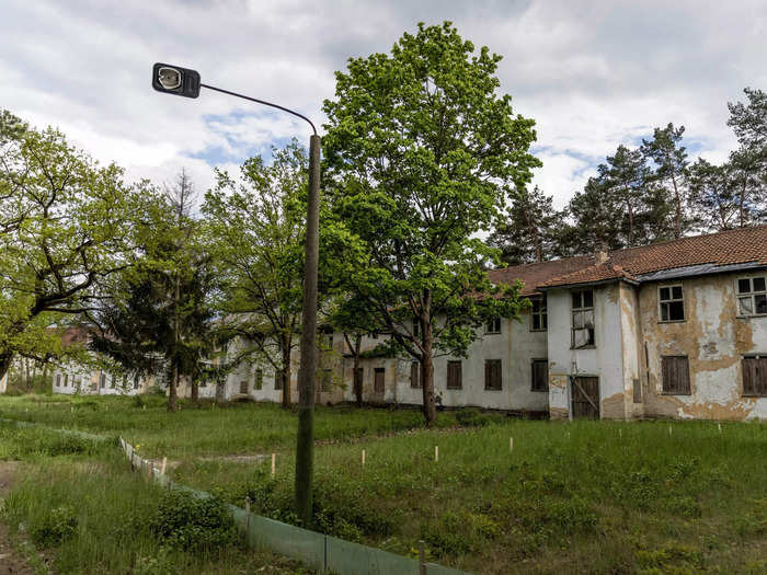 Some of the Olympic Village still stands, almost untouched.