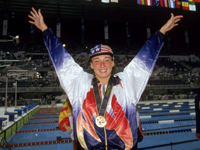 COLORADO: Amy Van Dyken became the first American woman to take home four gold medals at a single Olympics.