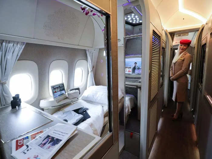 Coach can include regular and premium economy. Up front, airlines can install their unique business and first-class seats.