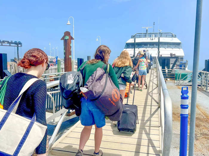 I waited for my ferry on the pier and when it was time to board, the process was easy.