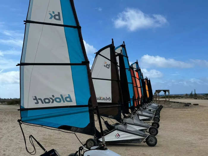 I enjoyed land sailing in Bonaire. 