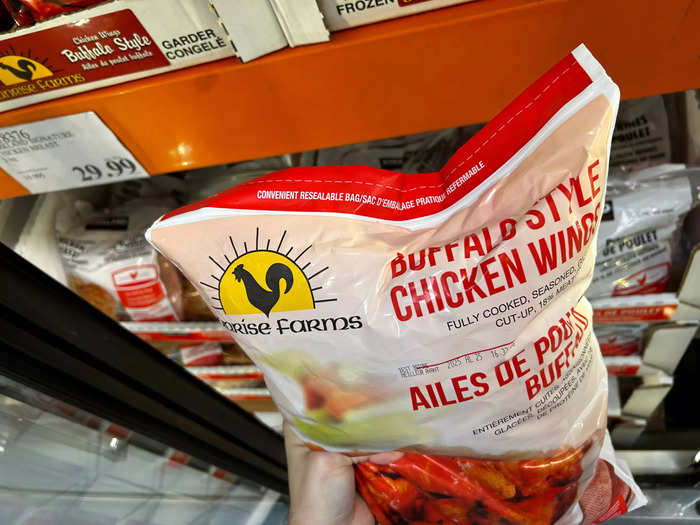 The Sunrise Farms Buffalo-style wings are fully cooked and perfect to throw in the air fryer.