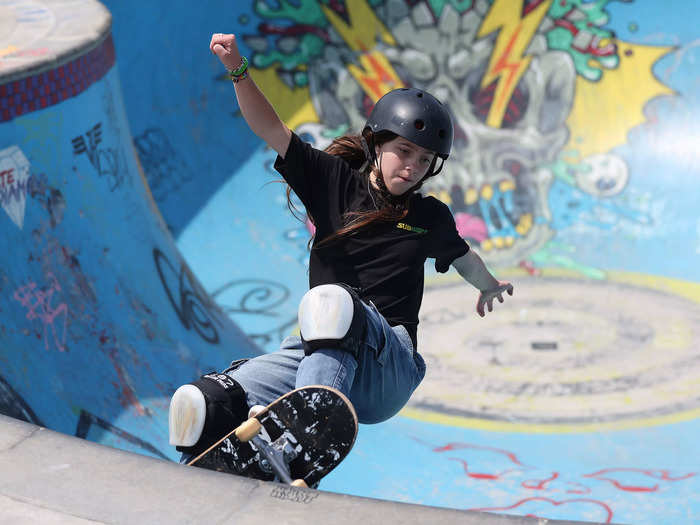 Fay DeFazio Ebert, a 14-year-old skateboarder, is the youngest player on the Canadian team.