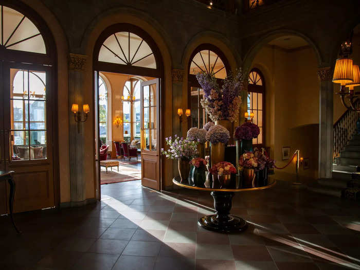 Front and center in the lobby were pastel blooms from Fleurs des Rois, the hotel