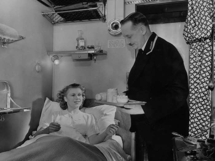 Sleeper-car attendants would bring passengers morning cups of tea on trays.