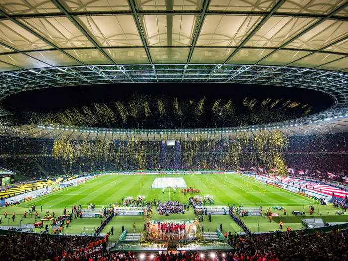 Almost 90 years later, some of the venues from the Berlin Olympics are empty and abandoned, but the Olympiastadion is still being used now.