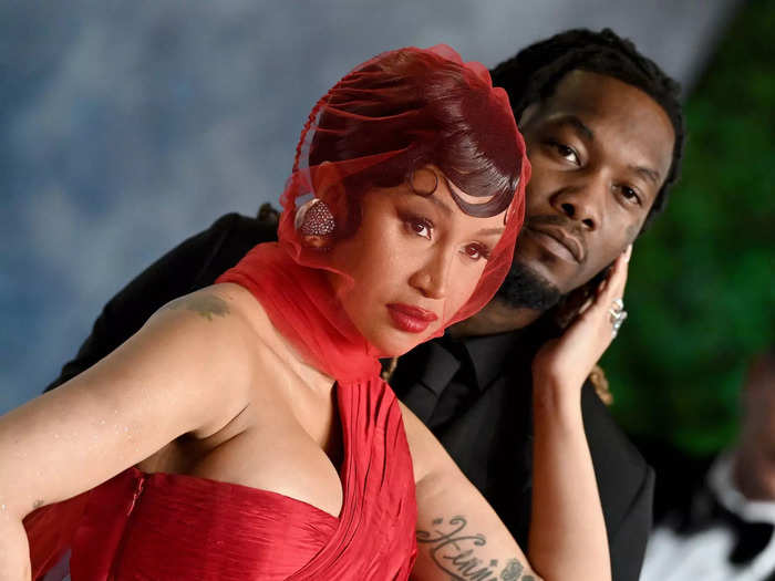 March 12, 2023: Cardi B and Offset attend the Vanity Fair Oscar after-party together.