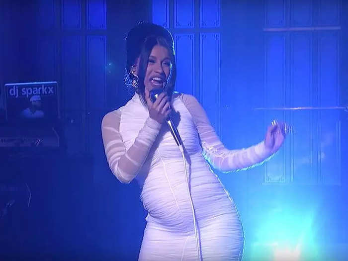 April 7, 2018: Cardi B announces her pregnancy on "Saturday Night Live."