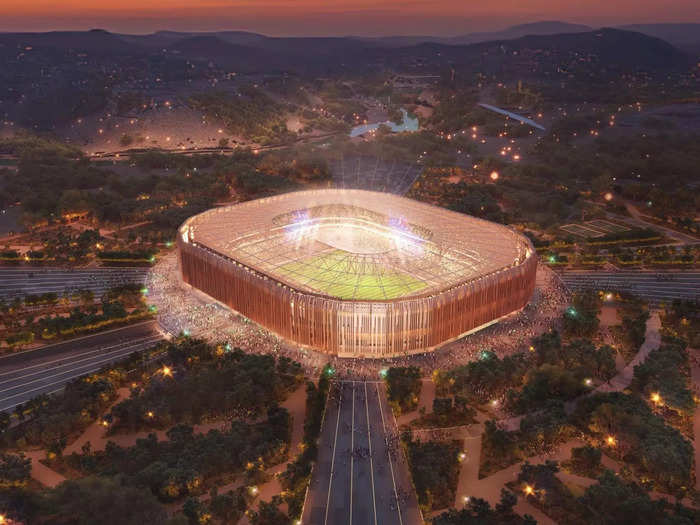 The South Riyadh Stadium is planned to be built with 47,060 seats by 2032.