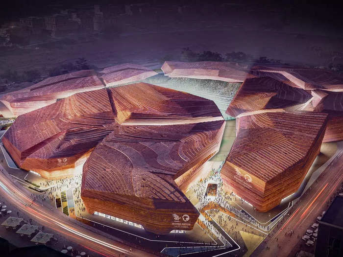 The New Murabba Stadium will be located in Riyadh and built to seat 46,000 spectators. Planned completion date is 2032.