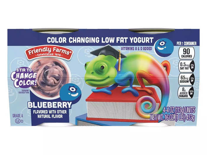 Make lunch more exciting with a cup of the Friendly Farms color-changing yogurt.