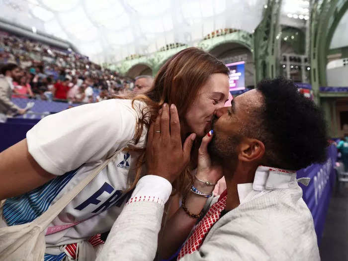 Fencers Manon Apithy-Brunet and her husband, Boladé Apithy, competed for the host nation.