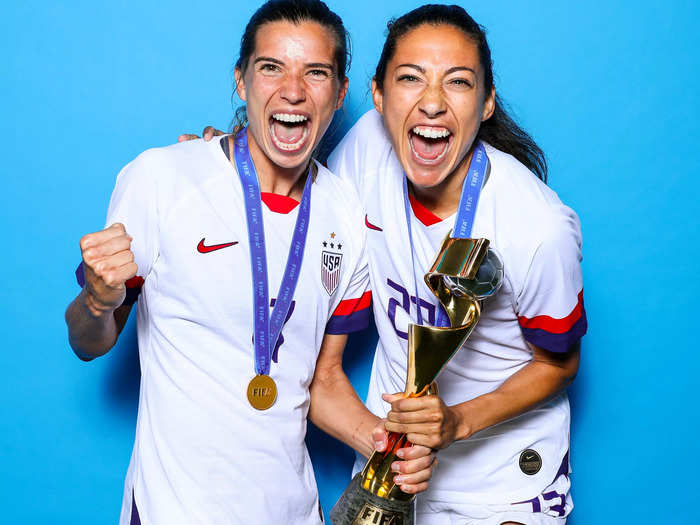 Christen Press and Tobin Heath play for the USA women