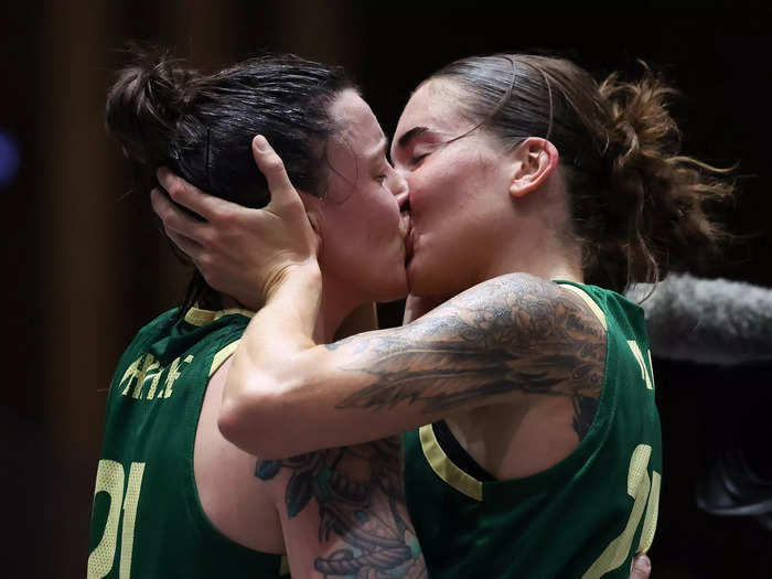 Anneli Maley and Marena Whittle both play basketball for Australia.