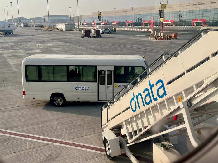 The A319 makes a scheduled fuel stop in Dubai on flights to and from Europe.