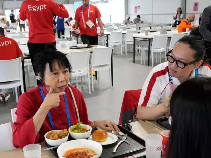 Four categories of food are served in the Olympic Village: French, Asian, Afro-Caribbean, and "world cuisine."