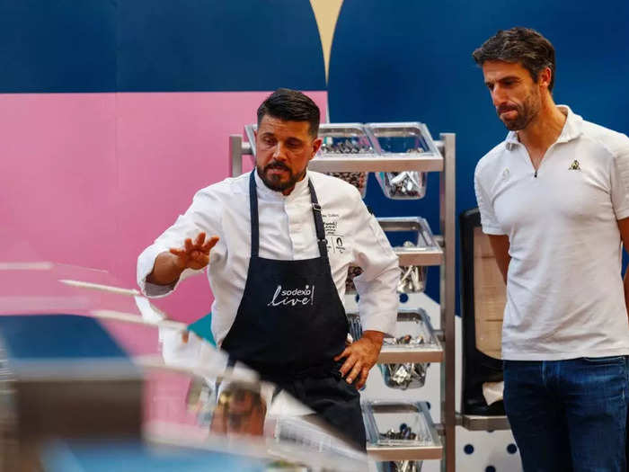 Charles Guilloy, the executive chef of the Olympic Village, oversees a team of 200 cooks.