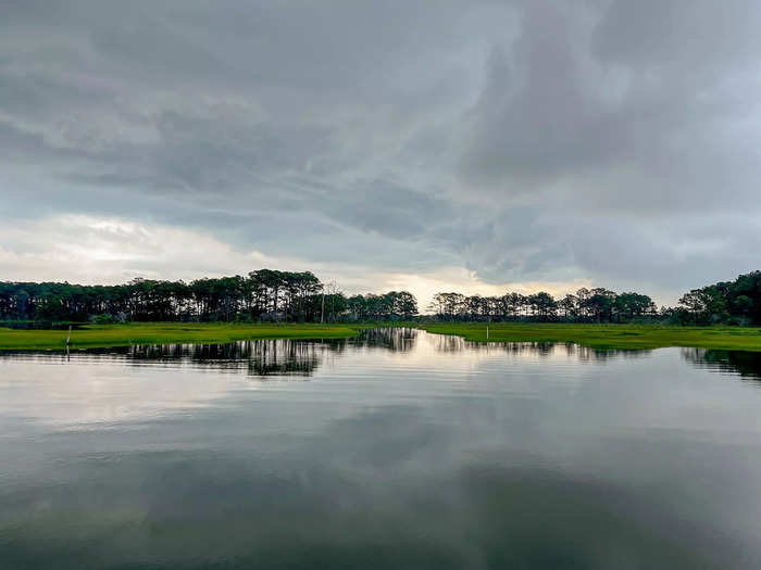 Dark clouds rolled in while we were on the boat — then it started raining.