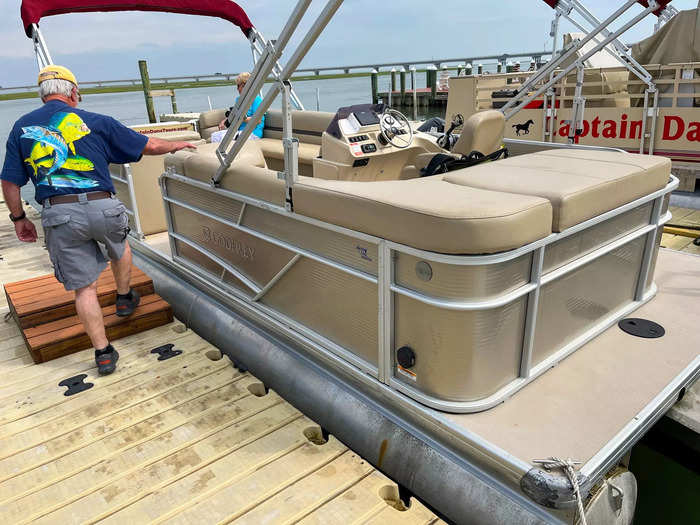 Our small group boarded the boat and cruised down the Chincoteague Channel.