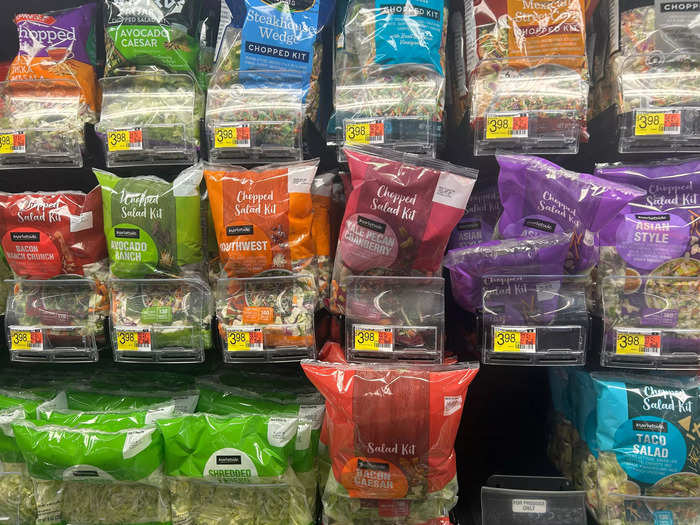 Bagged salads are quick and easy, so I took a look at Walmart’s selection. 