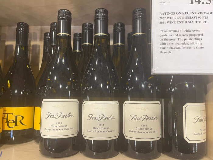 The Fess Parker Winery chardonnay is easily the best value at Costco. 