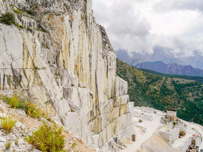 I was surprised and mesmerized by the amount of time and work that goes into cutting and transporting just one slab of marble. And that helped me understand why it