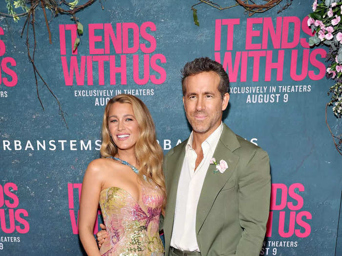 The couple both embraced florals at the premiere of "It Ends With Us" in August.