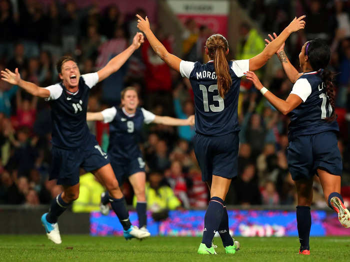 Alex Morgan scored in the 123rd minute to lift the US over Canada 4-3 in the semifinal of the 2012 Olympics in London.