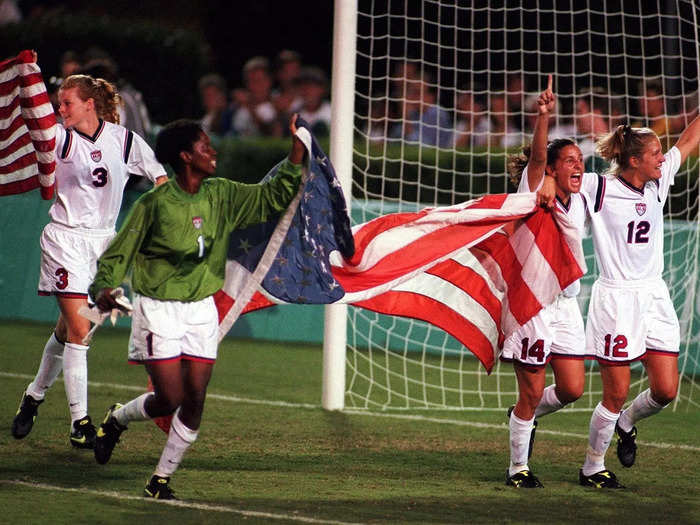 In 1996, the USWNT won the first gold medal for women