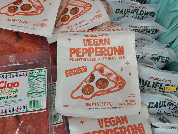 ... while this vegan pepperoni had fun retro-style packaging.