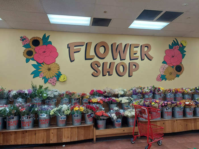 I was instantly struck by all the efforts that had been made to personalize the store. Some of these were at a large scale, like this signage for the flower shop ...