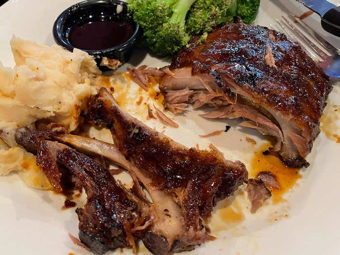 My ribs at Fridays were just OK.