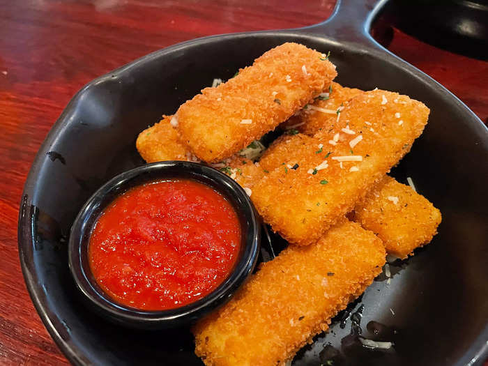 The mozzarella sticks at TGI Fridays were excellent.