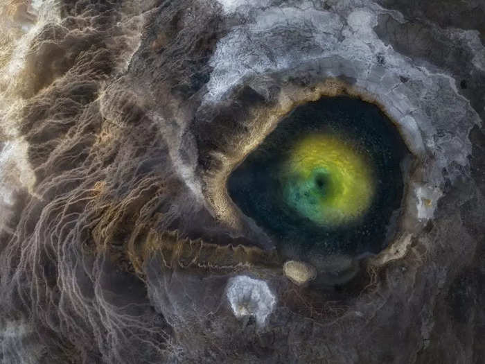 A hot spring that looks like an evil eye