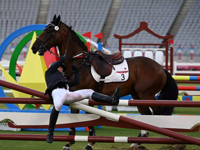 Horseback riding was eliminated from the modern pentathlon after a horse-punching incident at the Tokyo Olympics.