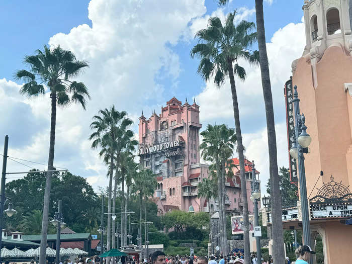 We booked it over to Tower of Terror, a classic ride that