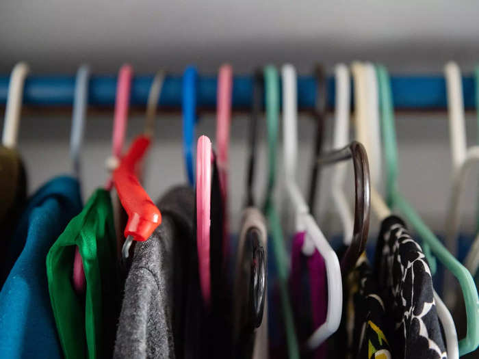 Mismatched hangers are a no-no. 