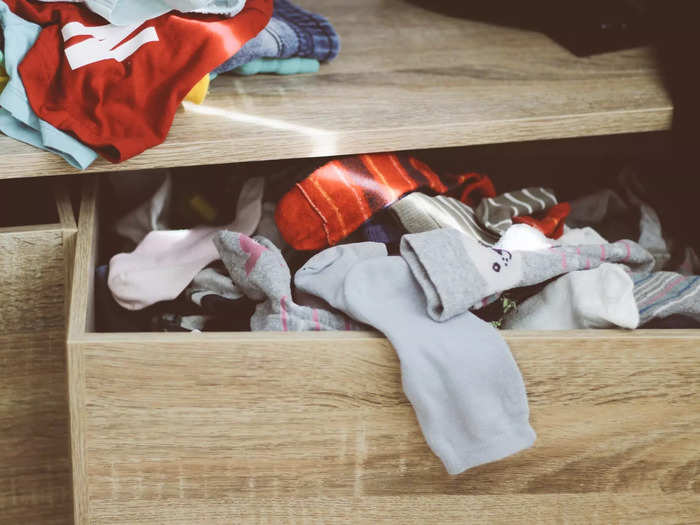 Mismatched socks can take up valuable drawer space.