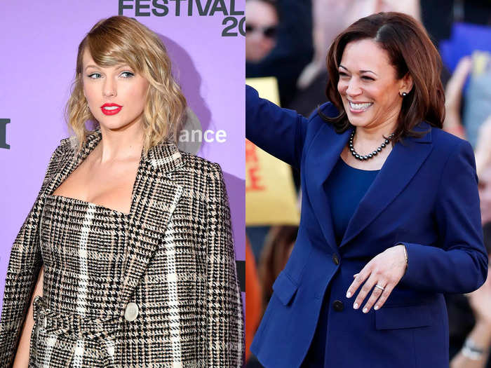 In August 2020, Swift tweeted "YES" when Joe Biden selected Kamala Harris as his running mate.