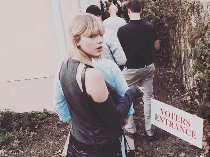 Swift never endorsed a presidential candidate in 2016, but she did vote.